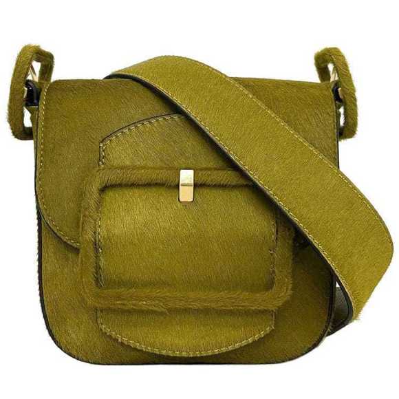 OTHERS Handbags - Tory Burch Bag Green Half Moon Harako Leather TORY BURCH Flap Belt Women's